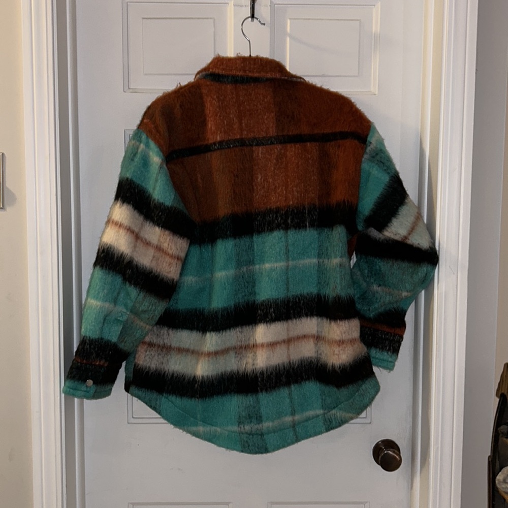 Urban Outfitters Brushed Plaid Oversized M or XS Jacket NWT - Picture 7 of 10